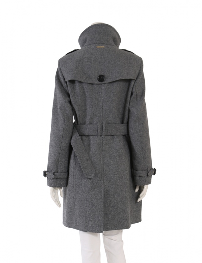バーバリー BURBERRY ミディコート ロングコート グレー 42 アウター 