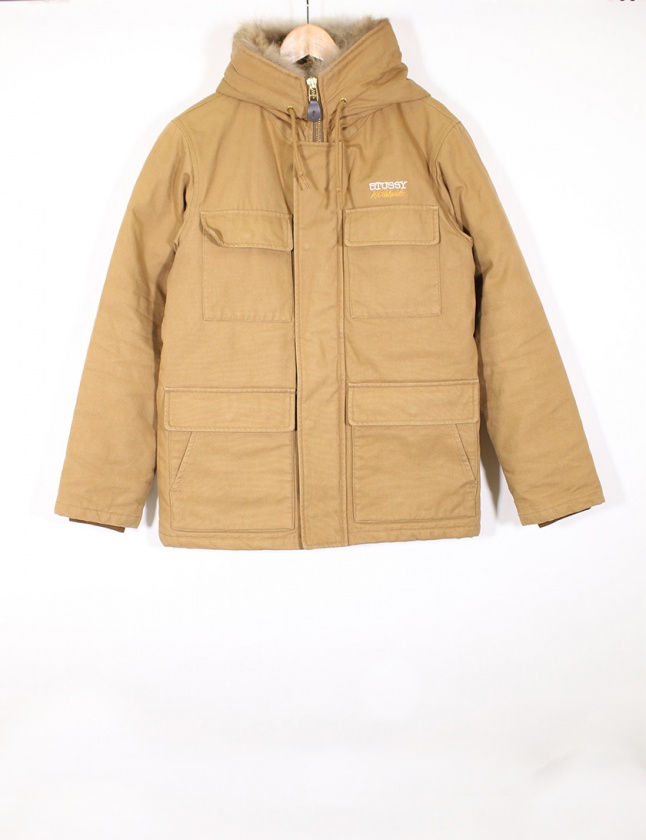 ステューシー STUSSY ワークジャケット ベージュ S アウター ワン 