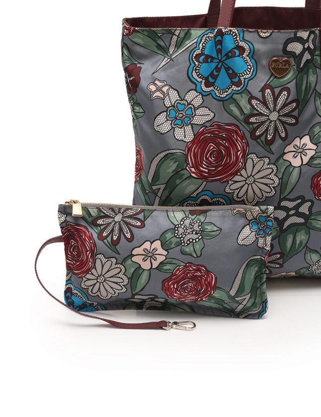 FURLA✨フルラ　トートバッグ　レザー　BRW　花柄　フローラル FURLA レディースバッグ（柄：花柄、フラワー）｜ファッション