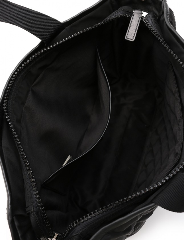 モンクレール MONCLER トートバッグ 黒 40003 ナイロン レザー