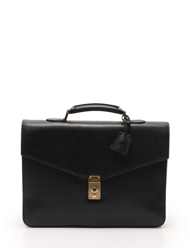 シャネル CHANEL ビジネスバッグ ブリーフケース 書類かばん 黒 