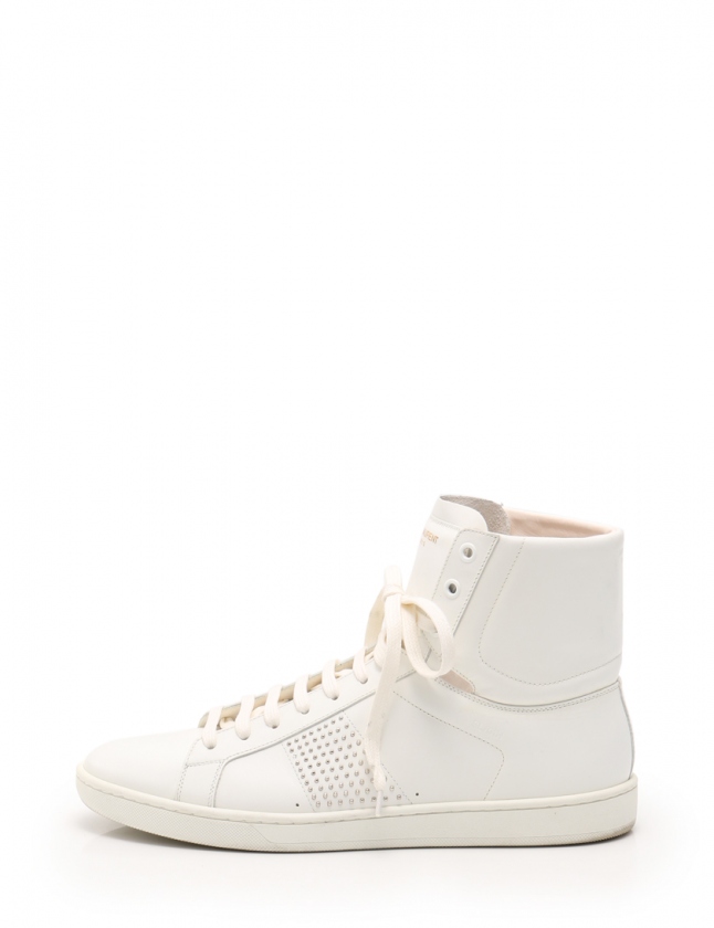 サンローラン パリ SAINT LAURENT PARIS ハイカットスニーカー 白 42 