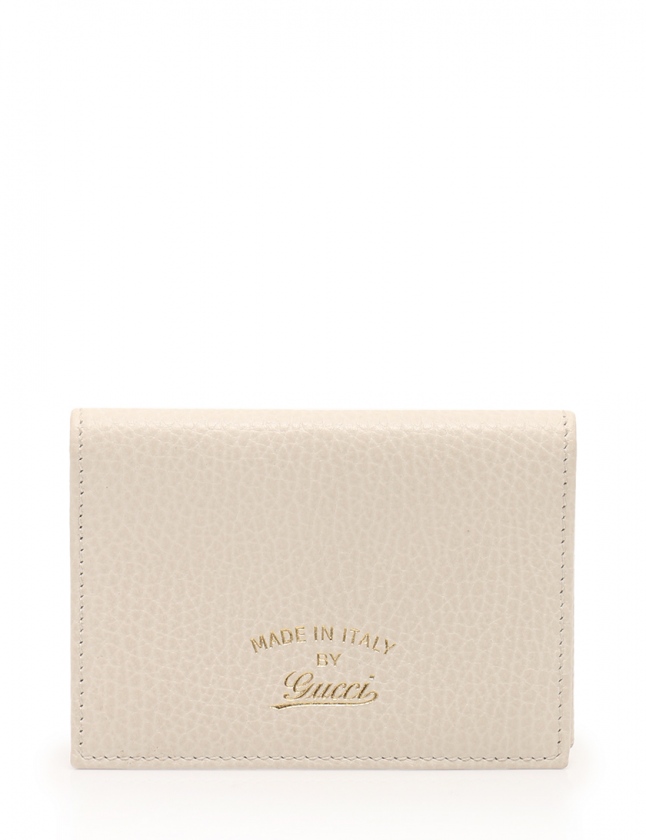 GC ロゴ ホワイトレザー 名刺入れ　箱付き GUCCI グッチ GUCCI グッチ 名刺入れ ホワイト