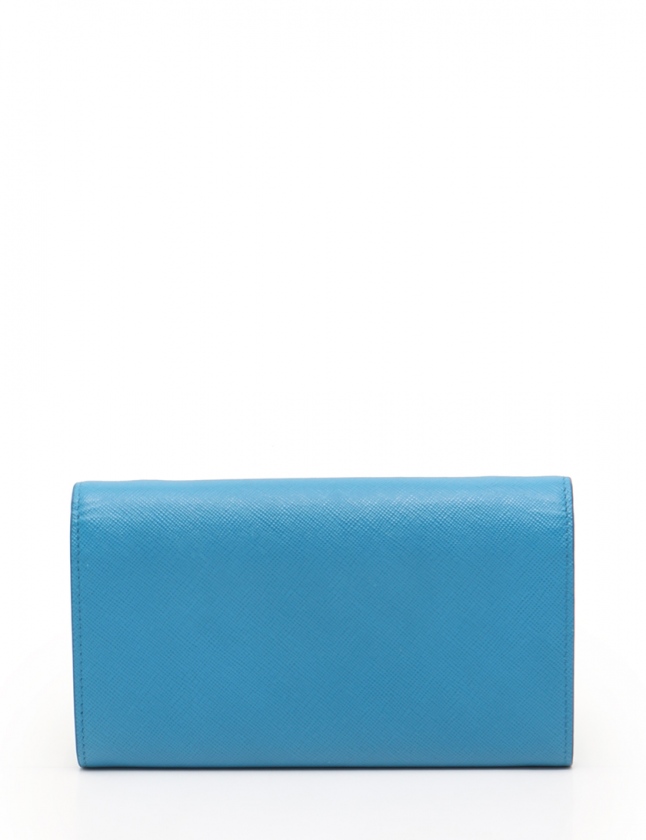 プラダ PRADA ショルダーウォレット ポシェット 水色 小物 