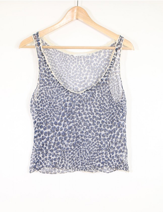 PRADA プラダ シルク ビーズネック ノースリーブ トップス サイズ40