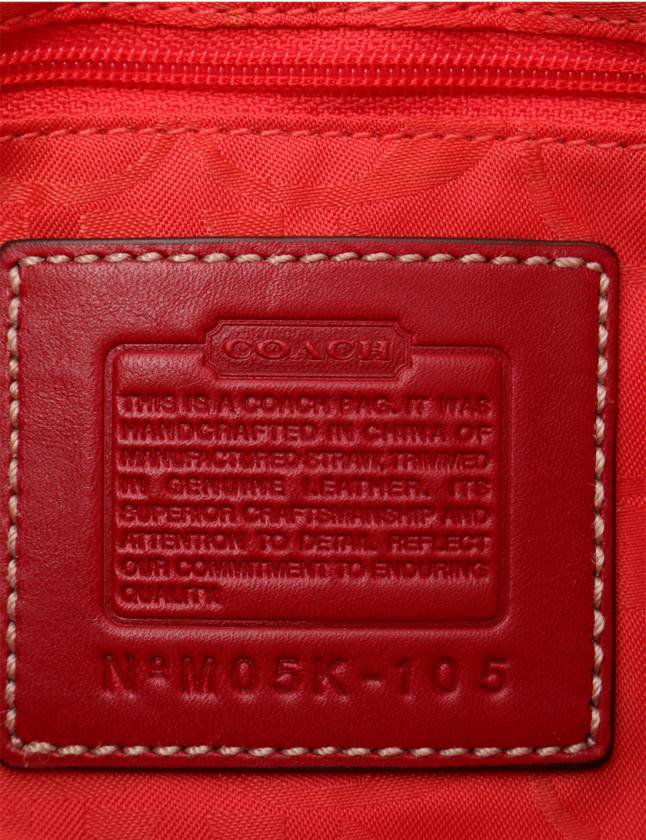 コーチ COACH ショルダーバッグ レガシー ストロー ホーボー 赤 