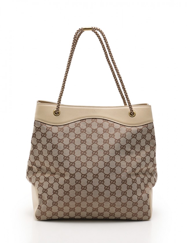 グッチ GUCCI トートバッグ ベージュ 109141 GGキャンバス レザー