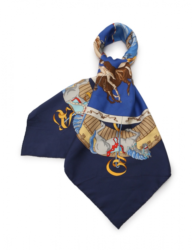 HERMES エルメス カレ90 Musee Vivant du Cheval Chantilly スカーフ  