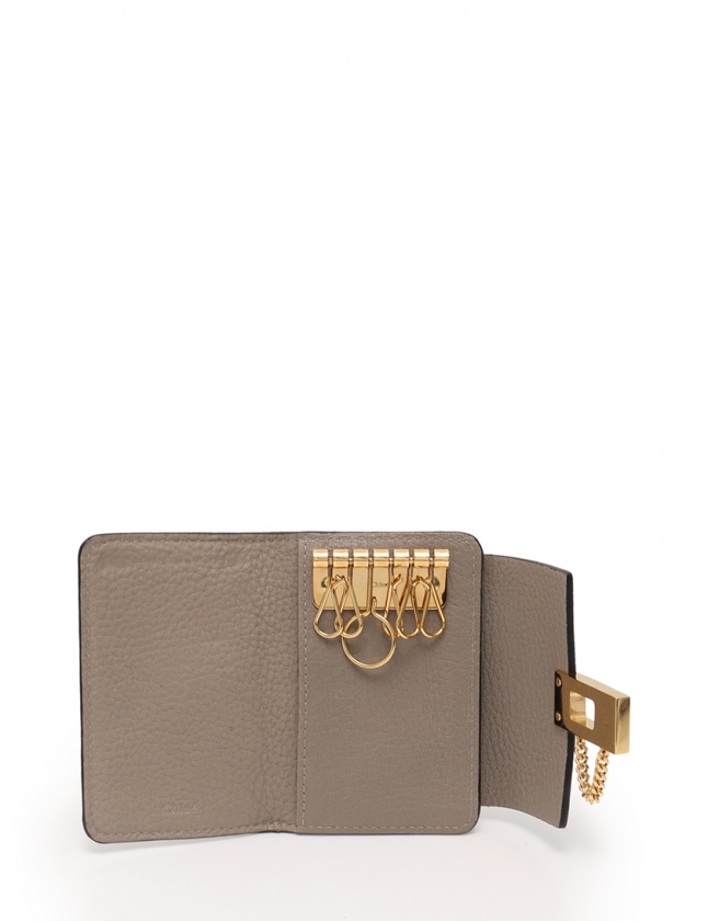 Chloé グレー レザー キーケース クロエ CHLOE キーケース ドリュー グレー 小物 レザー 3P0784