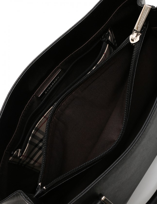 バーバリー BURBERRY ハンドバッグ 黒 レザー レディース 114