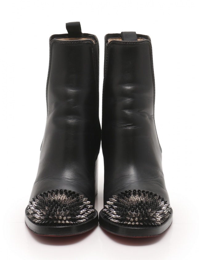 ルブタン スパイク スタッズ OTABOO サイドゴアブーツ 36 黒 ルブタン