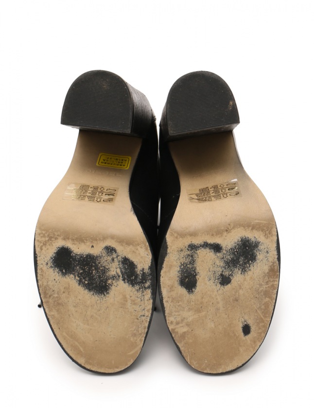 ディーゼル DIESEL ブーツ レースアップ 黒 38 シューズ 24.5cm レザー 