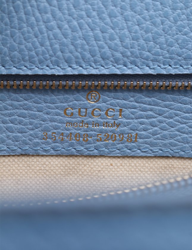 グッチ GUCCI トートバッグ スウィング 水色 354408 レザー レディース