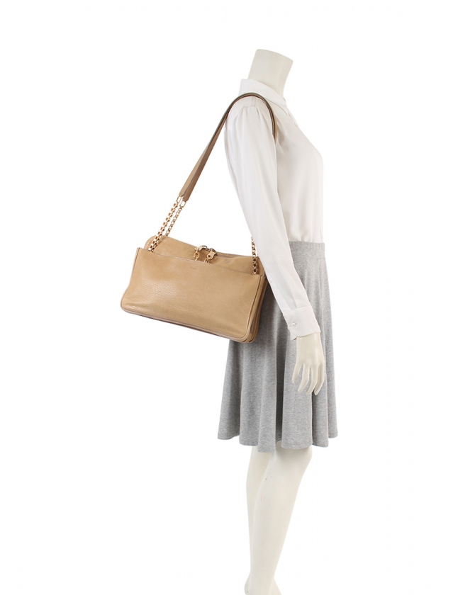 クロエ CHLOE ショルダーバッグ チェーン キャメル レザー LUCY 
