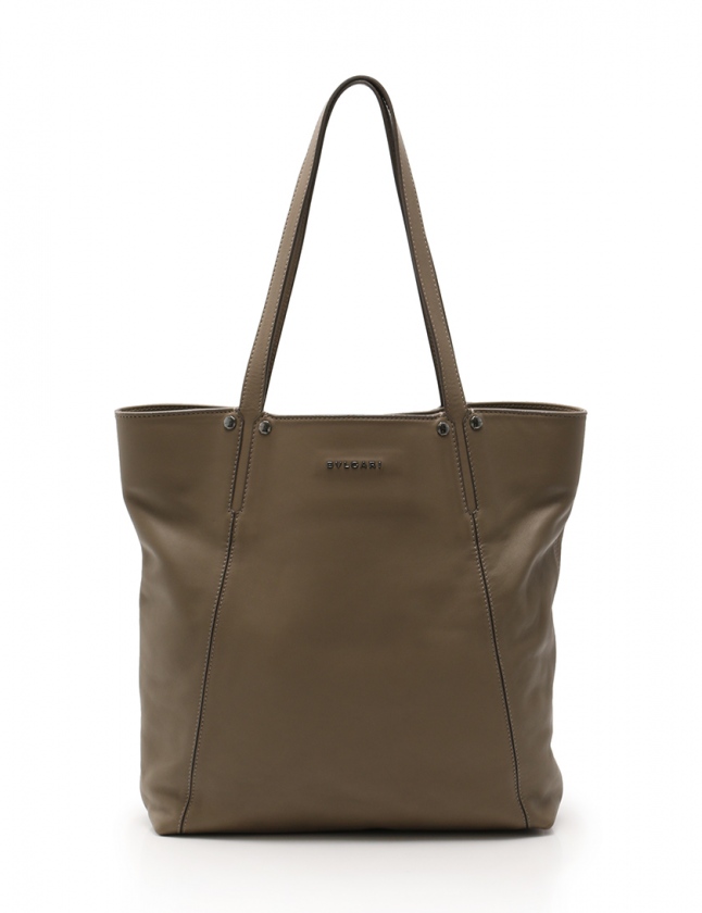 ブルガリ Bvlgari トートバッグ オクト グレーベージュ レザー メンズ レディース 114 ベクトルパーク