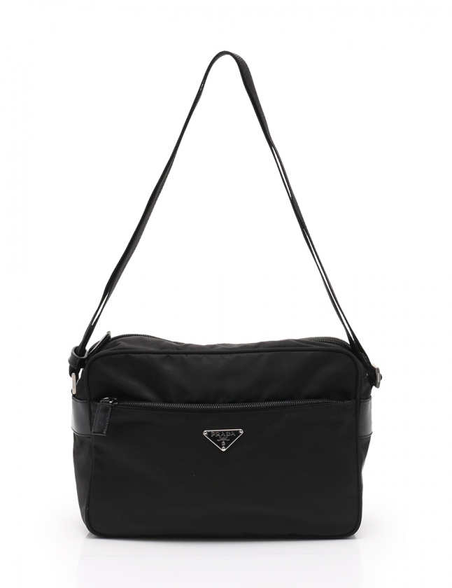 プラダ PRADA ショルダーバッグ 黒 BT0166 ナイロン レザー VELA SPORT  