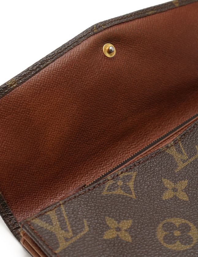 ルイヴィトン 長財布 モノグラム 茶 ヴィンテージ PVC 廃盤モデル ルイヴィトン LOUIS VUITTON 長財布 モノグラム 茶 小物 PVC No