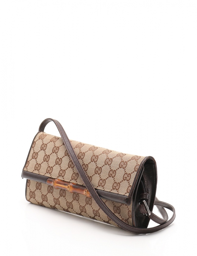 グッチ GUCCI クラッチバッグ ポシェット GGキャンバス バンブー 