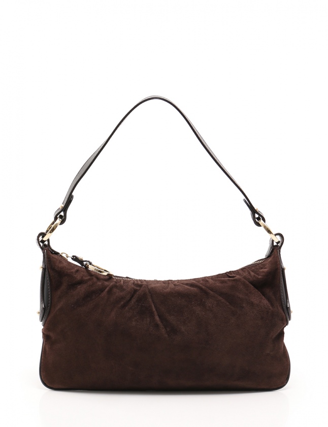 フェンディ FENDI ショルダーバッグ ダークブラウン 8BR343 スエード 