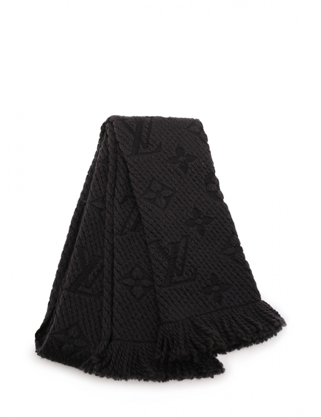 ルイヴィトン LOUIS VUITTON マフラー エシャルプ ロゴマニア アントラ  