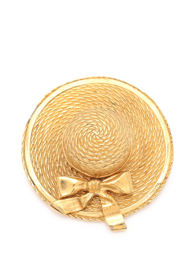 CHANEL シャネル アクセサリー ブローチ 麦わら帽子 レディース 人気