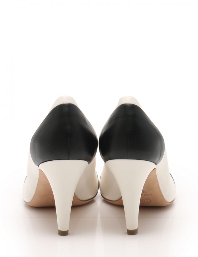 CHANEL パンプス白カメリア36.5