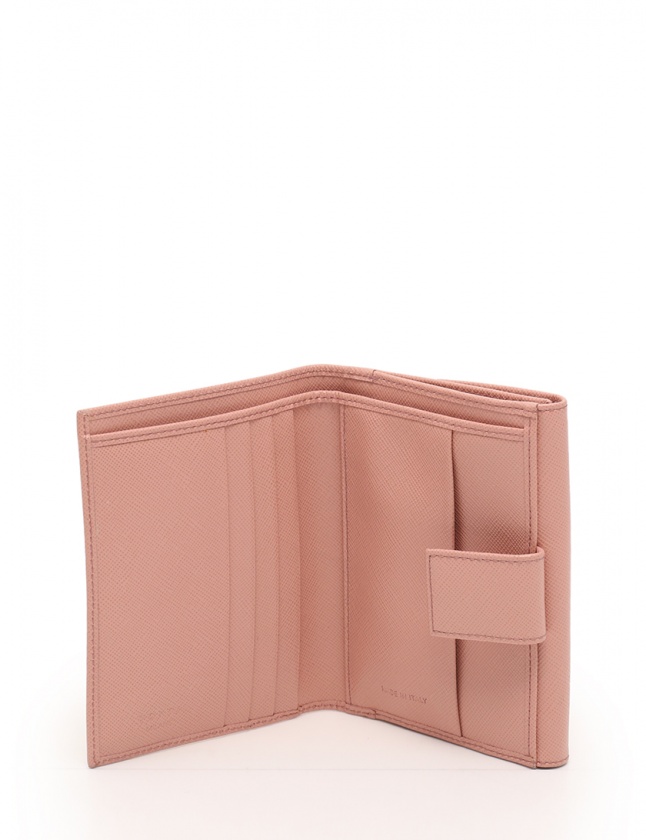 プラダ PRADA Wホック二つ折り財布 ピンク 小物 サフィアーノレザー