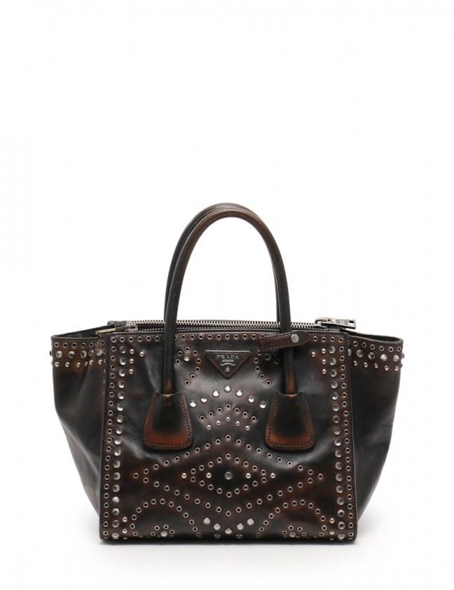 プラダ PRADA ハンドバッグ ショルダーバッグ ダークブラウン B2625H 