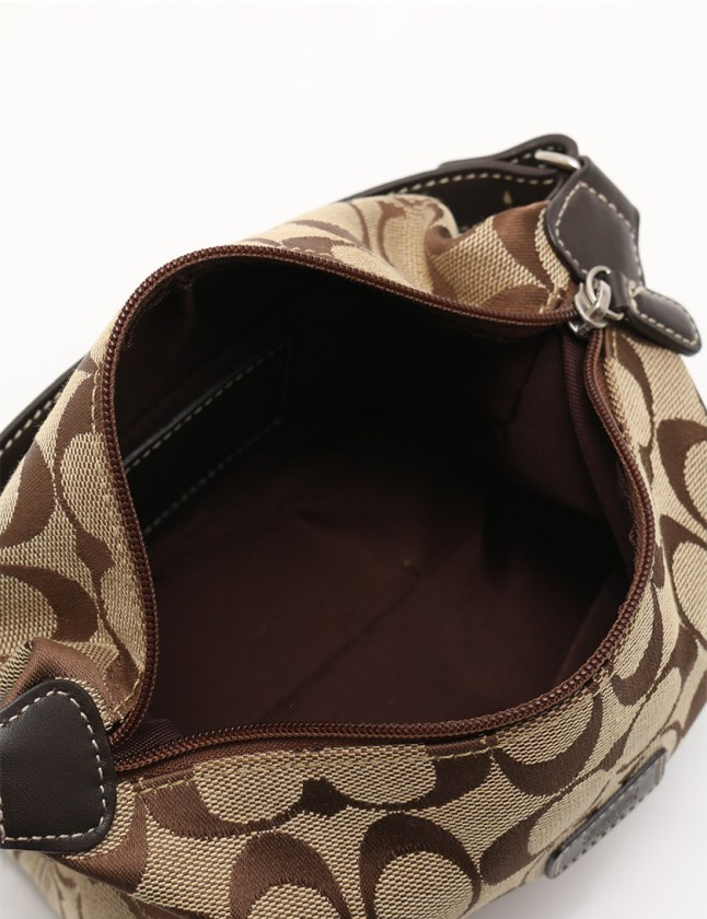 美品　COACH コーチ　アクセサリーポーチ　シグネチャー　キャンバス　レザー 楽天市場】コーチ COACH アクセサリーポーチ レザー キャンバス