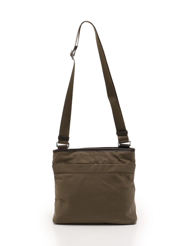 トゥミ TUMI ショルダーバッグ オリーブ 茶 ナイロン レザー 