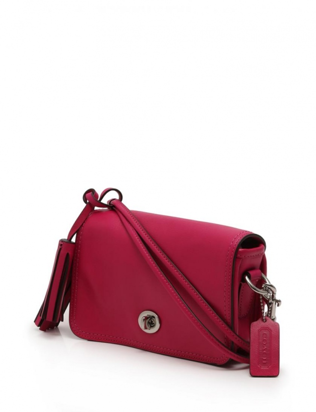 COACH ピンク レザー ショルダーバッグ