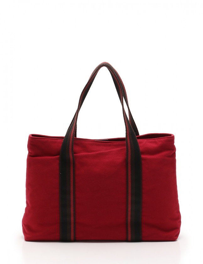 エルメス HERMES トートバッグ トロカホリゾンタルMM 赤 ダーク 