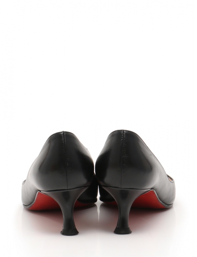クリスチャンルブタン Christian louboutin パンプス ローヒール 黒 38  