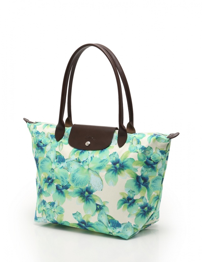 ロンシャン LONGCHAMP トートバッグ ル プリアージュ 花柄 アイボリー