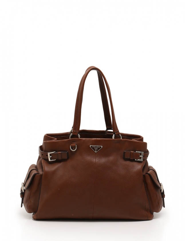 プラダ　トートバッグ　茶　1703 プラダトートバッグ 茶 レディース 2WAYバッグ 1BG041 PRADA