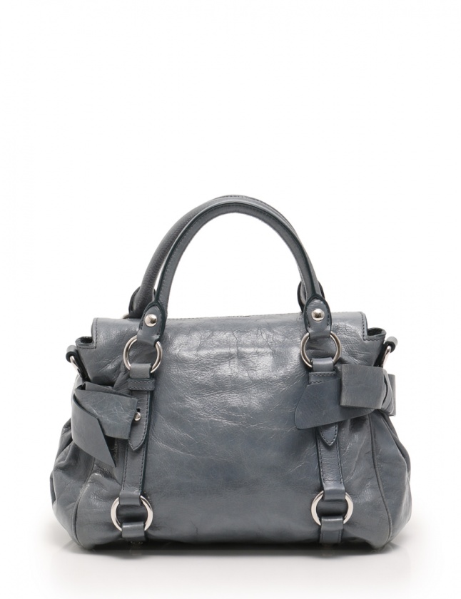 ミュウミュウ miumiu ハンドバッグ ショルダーバッグ グレー RT0438 