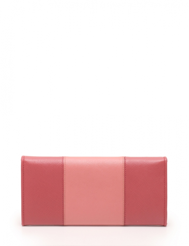 プラダ PRADA 二つ折り長財布 コンチネンタル ピンク ライトピンク