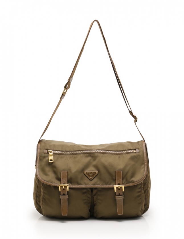 プラダ PRADA ショルダーバッグ メッセンジャーバッグ 茶 BT0789 
