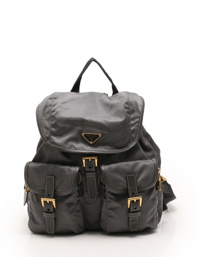 プラダ PRADA バックパック リュック グレー BZ0030 ナイロン 