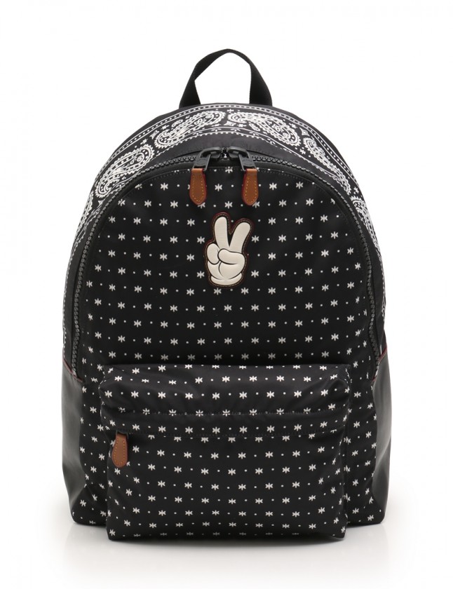 コーチ COACH バックパック リュック ペイズリー 黒 F59035 ナイロン 