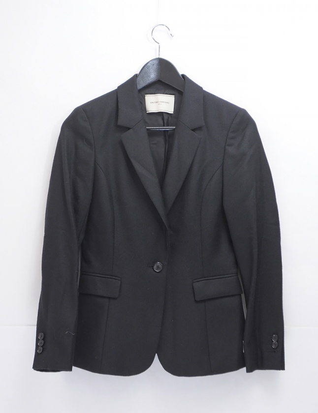 ユナイテッドアローズ UNITED ARROWS テーラードジャケット 黒 36 