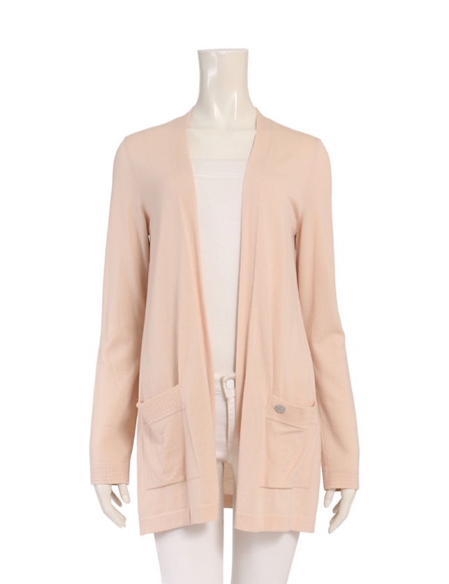 フォクシー FOXEY ロングカーディガン ニット ベージュ トップス 長袖  