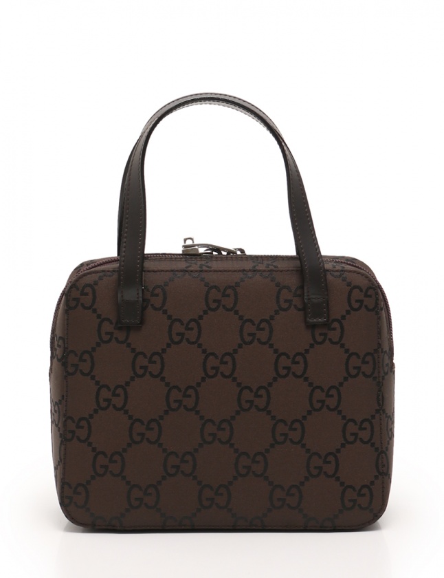 グッチ GUCCI ハンドバッグ ショルダーバッグ GG柄 ダークブラウン 黒 