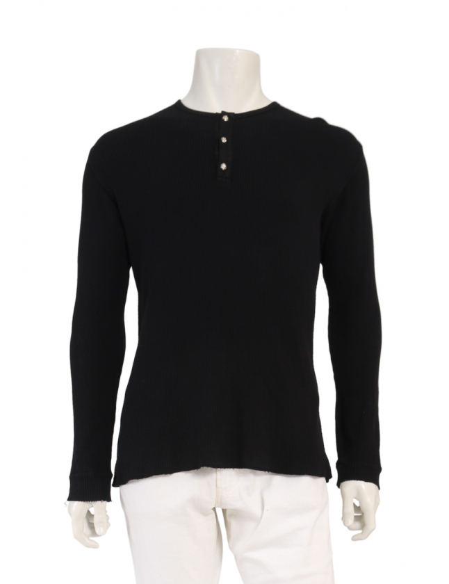 クロムハーツ CHROME HEARTS カットソー クロスボール ボタン ヘンリー  