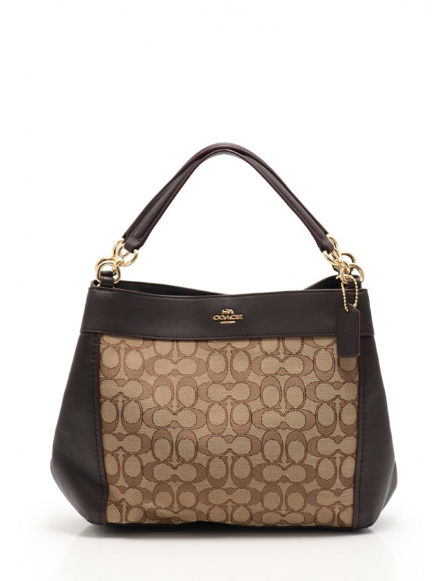 コーチ COACH ハンドバッグ ショルダーバッグ シグネチャー ベージュ 