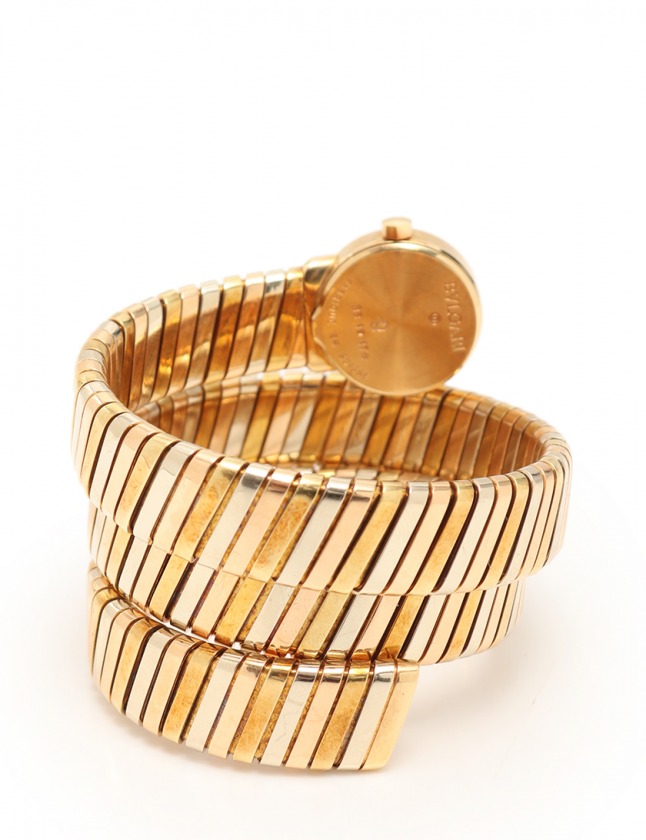 ブルガリ Bvlgari 腕時計 トゥボガス スネーク クオーツ イエローゴールド スリーカラー 19 1t K18スリーカラー 黒文字盤 レディース 114 ベクトルパーク