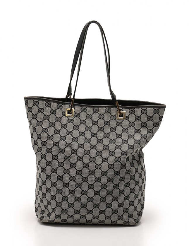 グッチ GUCCI トートバッグ GGキャンバス ベージュ 黒 002 1093 