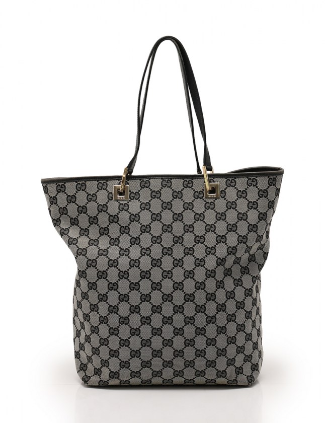 グッチ GUCCI トートバッグ GGキャンバス ベージュ 黒 002 1093 
