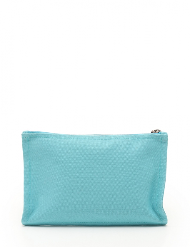 エルメス HERMES ポーチ ヨッティングPM フラットポーチ 水色 小物