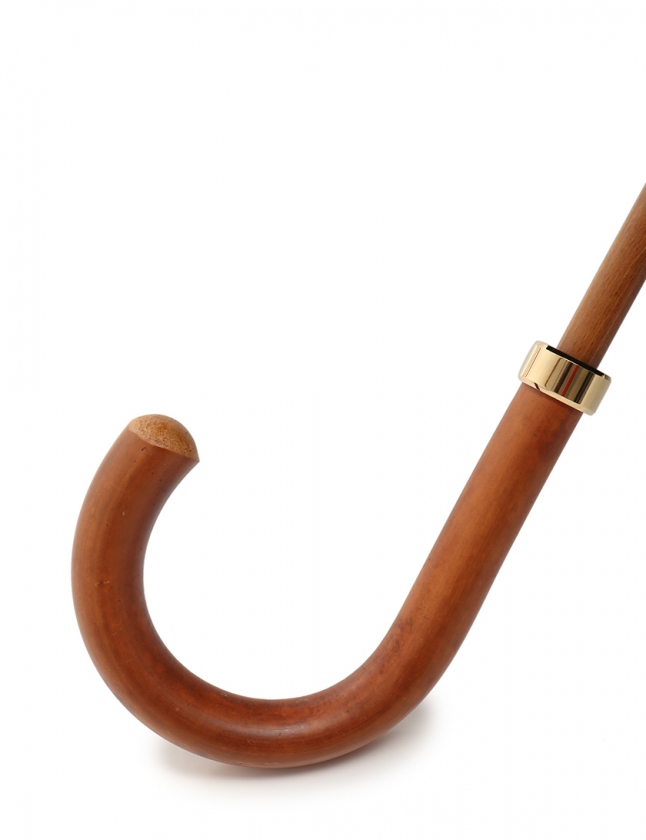 エルメス HERMES 長傘 黒 茶 小物 ウッド メンズ 114